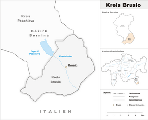 Kort over Brusio