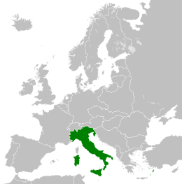 Regno d'Italia - Localizzazione