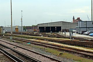 Kirkdale TMD Rail depot in Liverpool, England