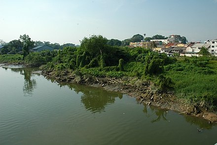 The placid Klang River, flowing through Klang