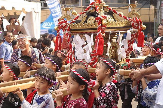 Japanese community celebrating Ennichisai in Blok M, South Jakarta