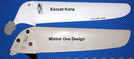 Windsurf daggerboards from Exocet Kona and Mistral One Design