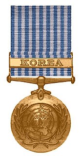 United Nations Korea Medal The medal could also be awarded for an aggregate of thirty days, which need not have been consecutive, spent on official visits of inspection to the qualifying area.