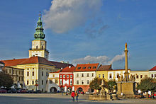 Velké Square with the Kroměříž Castle