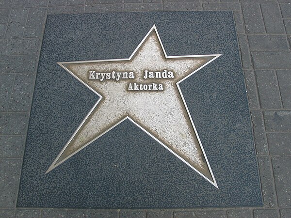 Krystyna Janda's star on the Łódź Walk of Fame