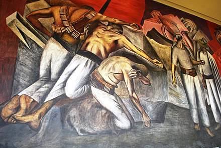 José Clemente Orozco, The Trench, mural in the San Ildefonso College, Mexico City