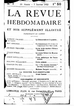 Миниатюра для Файл:La Revue hebdomadaire, Janvier 1922.djvu