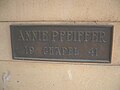 Plaque on the Annie Pfeiffer Chapel