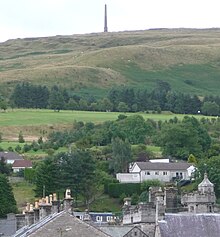 Whita hill with its obelisk commemorating Sir John Malcolm, Governor of Bombay from 1827 to 1830