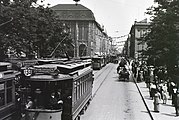 Triebwagen 2207 (Maximum 27, Bj. 1901) fährt auf der Linie 133 Richtung Pappelallee/Schönhauser Allee über den Leipziger Platz