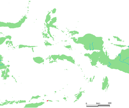 Map of Maluku archipelago. Leti (marked in red) is located in southwestern part of the archipelago. Leti.png