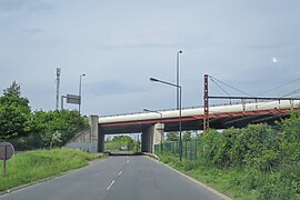 Route des Hayettes (D1150), accès sud à Lieusaint.