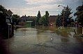 Čeština: Ulice Pavlínka v Litovli během povodně roku 1997.