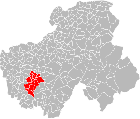 Położenie gminy aglomeracji Annecy