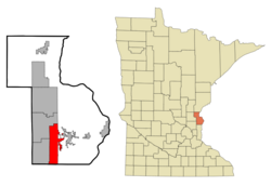 Location of Chisago Citywithin Chisago County, Minnesota