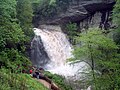 Looking Glass Falls, North Carolina, during a flood. Located beside US Hwy. 276, Pisgah National Forest.