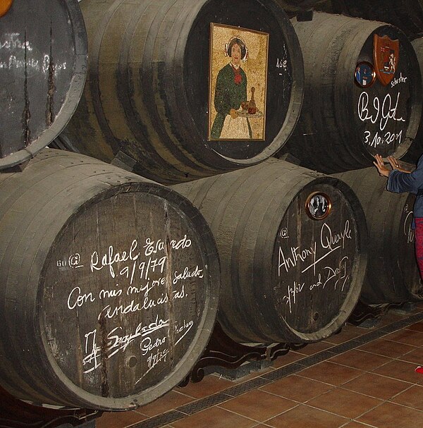 Sherry barrel signed by Anthony Quayle