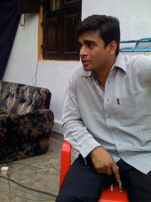 Madhavan at a film set