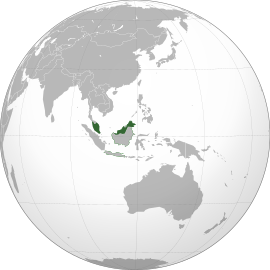 Розташування Малайзії