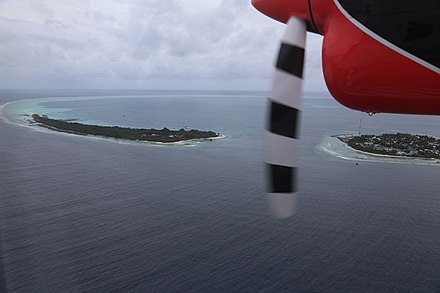 The Rasdhoo atoll from a plane