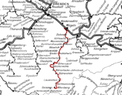 Kaart Müglitztalbahn (1902; sedertdien nagenoeg niet gewijzigd)