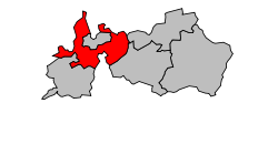 Kanton na mapě arrondissementu Sarreguemines