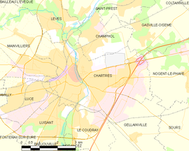 Mapa obce Chartres