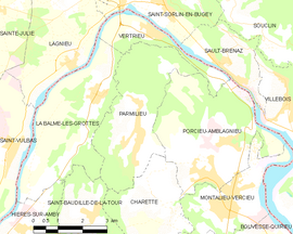 Mapa obce Parmilieu