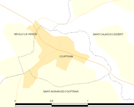Mapa obce Couptrain