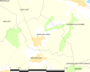 Poziția localității Sorel-en-Vimeu