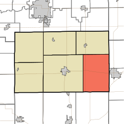 Map highlighting Madison Township, Tipton County, Indiana.svg