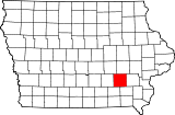 Map of Iowa highlighting Keokuk County.svg