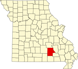 Locatie van Shannon County in Missouri