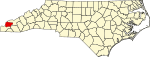 Mapa estadual destacando Graham County