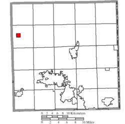 Location of West Farmington in Trumbull County