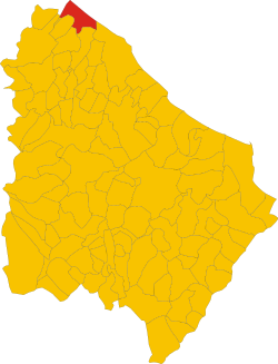 Francavilla dentro de la provincia de Chieti