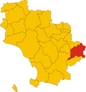Localització de Sorano a la província de Grosseto