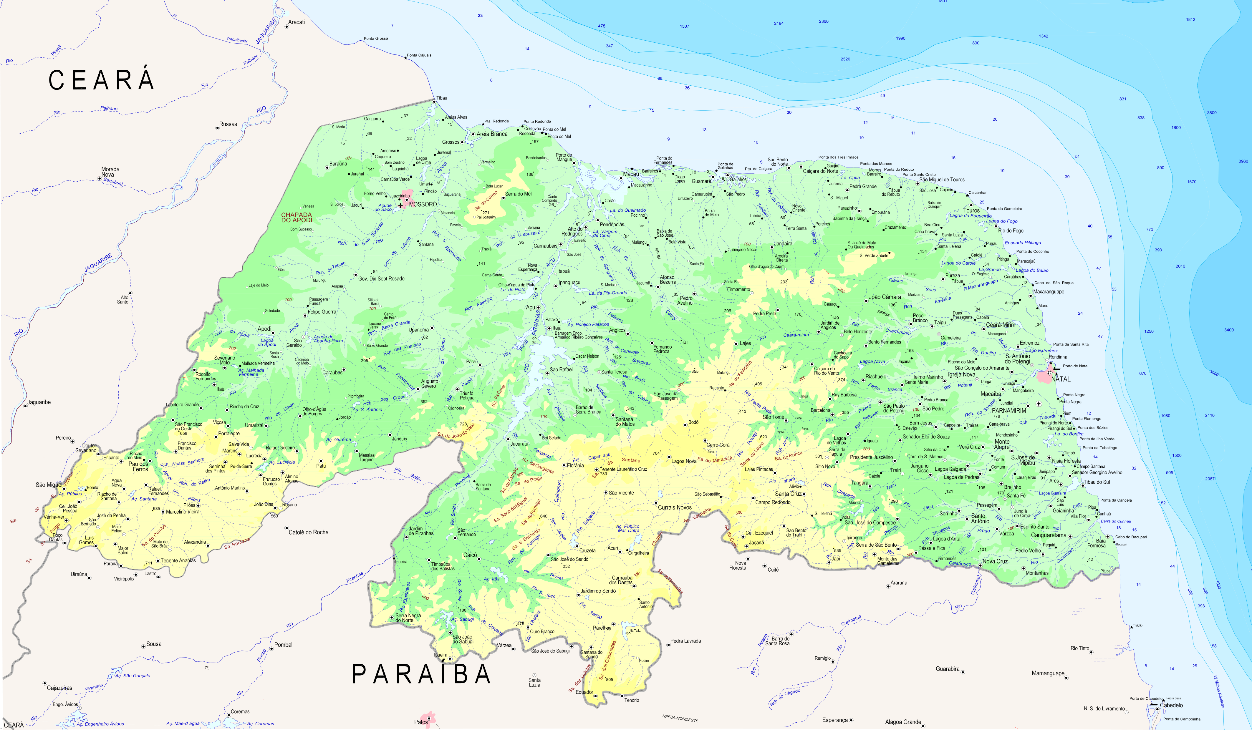 Ficheiro Mapa Rio Grande Do Norte Fisico 01 Svg Wikipedia A Enciclopedia Livre