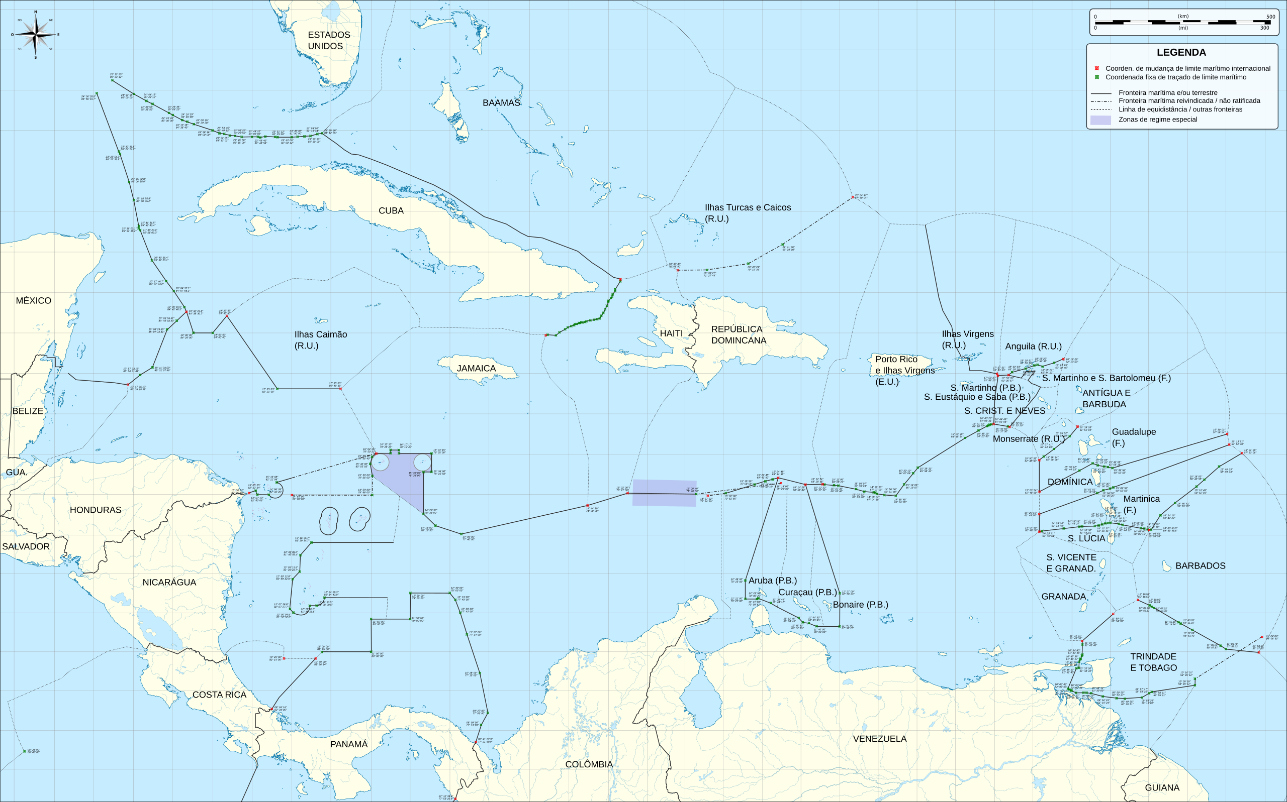 где находится карибское море на карте мира