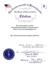 Commonwealth of Massachusetts Citation for acknowledgment of the 18th commemoration of Khojaly massacre. Massachusetts citation.pdf