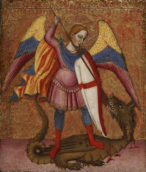 File:Master of Saint Verdiana - Archangel Michael Slaying the Dragon - Walters 37705.jpg