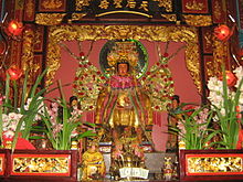 Mazu szobor a Thien Hau templomban, Los Angeles.jpg
