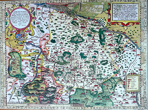 Kart av Johannes Mellinger (1593).