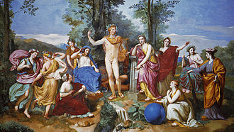 Anton Raphael Mengs, Parnaso (1761); affresco, 313 × 580 cm, villa Albani, Roma