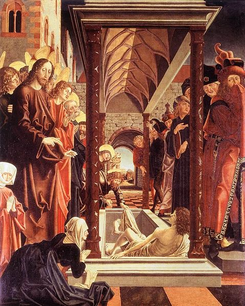 File:Michael Pacher - St Wolfgang Altarpiece - Resurrection of Lazarus - WGA16832.jpg