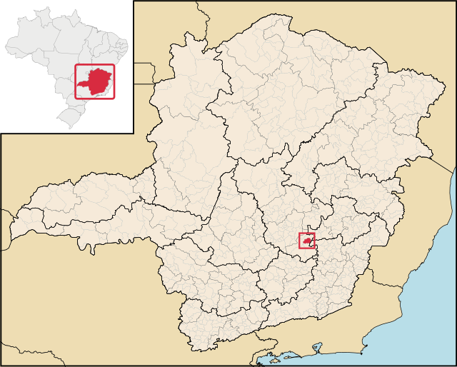 Localização de Catas Altas em Minas Gerais