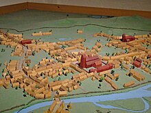 Diorama inside the Næstved Museum showing Næstved as it appeared circa 1600.