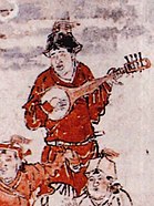 Painting of rubab found in Mongolian grave in China