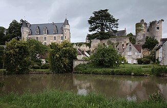 De rivier voor het kasteel van Montrésor