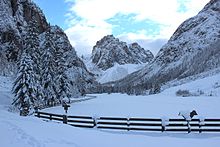 Vista sulla val di Dentro (Innerfeldtal)